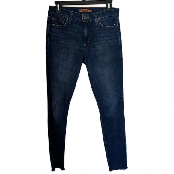 Joes Jeans The Icon Mid Rise Skinny Frayed Hem Indigo Womens 27 - Picture 1 of 12